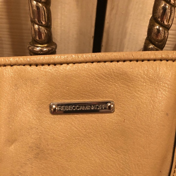 AUTH MINI REBECCA MINKOFF BEIGE LTHR XBODY BAG - Picture 5 of 7